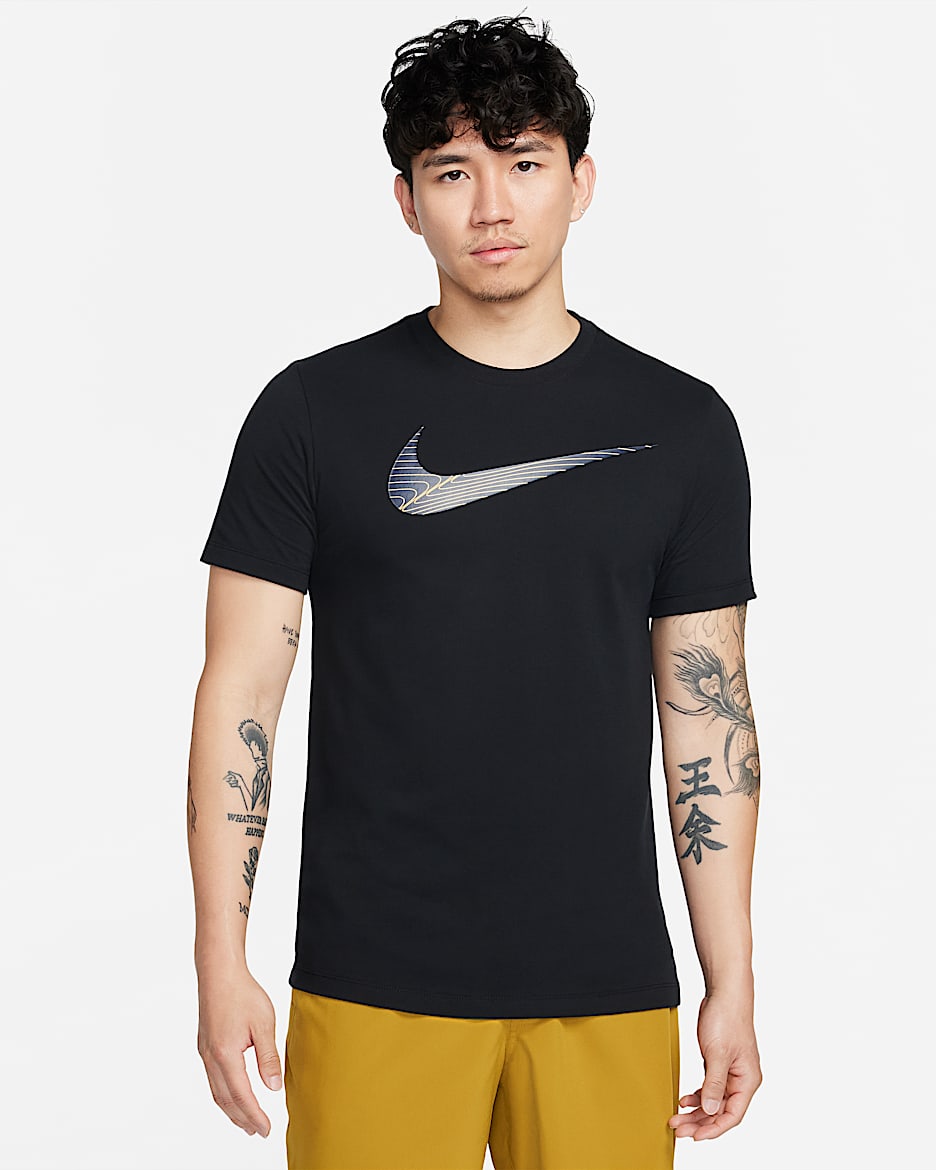 ナイキ Dri-FIT Tシャツ M ブラック CN8098-010 Nike Dri-FIT Men's Fitness T-Shirt. Nike ID